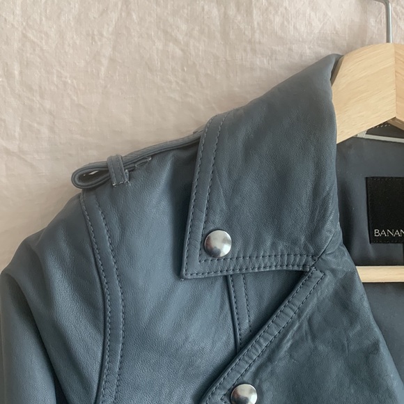 BNWOT Leather Moto Banana Republic jacket - Picture 4 of 4